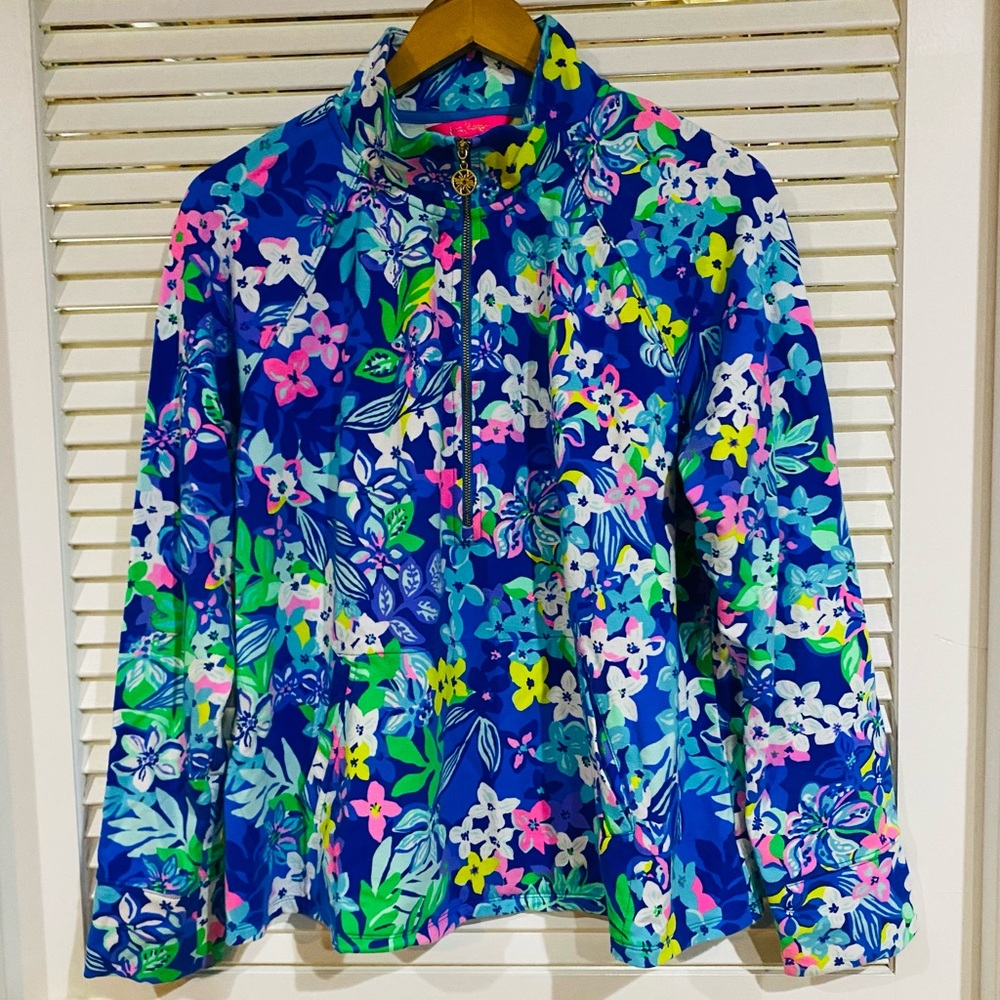 Lily Pulitzer Floral  Quarter-Zip Popover